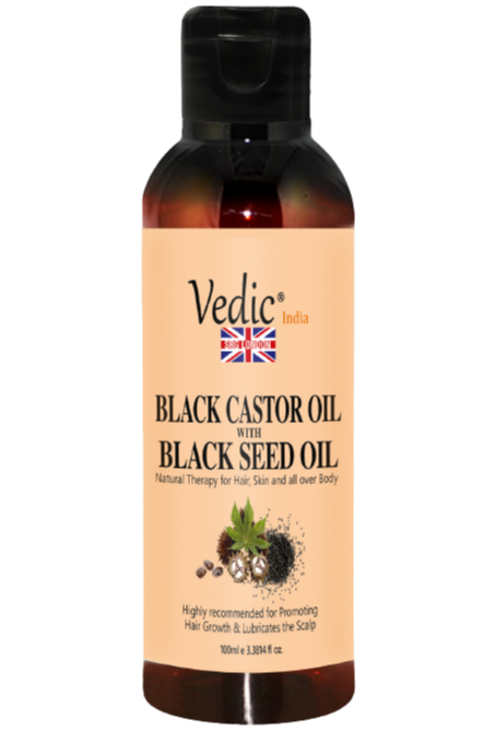 SRG's Vedic India 100% Pure Black Castor Oil with Black Seed Oil 100ml.