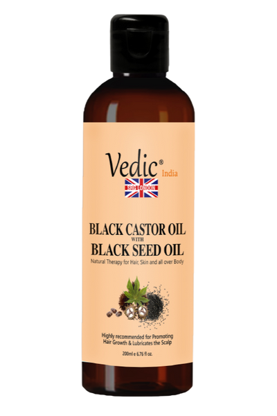 SRG's Vedic India 100% Pure Black Castor Oil with Black seed Oil 200ml