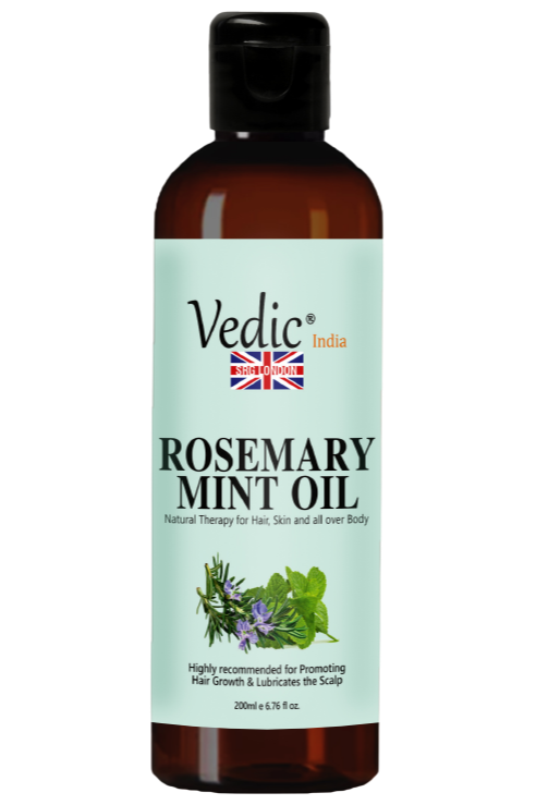 SRG's Vedic india Rosemary Mint Oil 200ml Powered with 14+Oils [Ready to Use-Diluted]