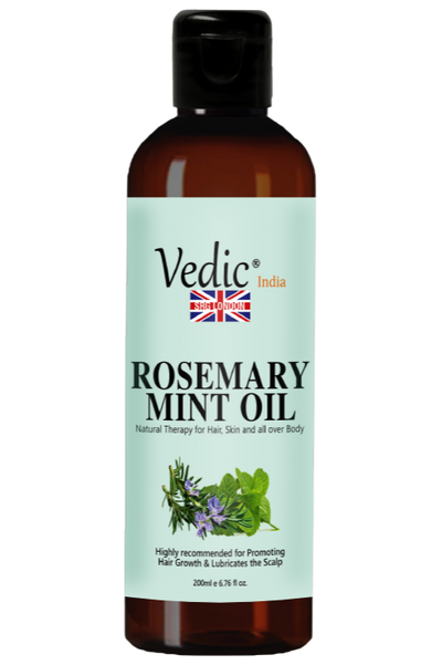 SRG's Vedic india Rosemary Mint Oil 200ml Powered with 14+Oils [Ready to Use-Diluted]