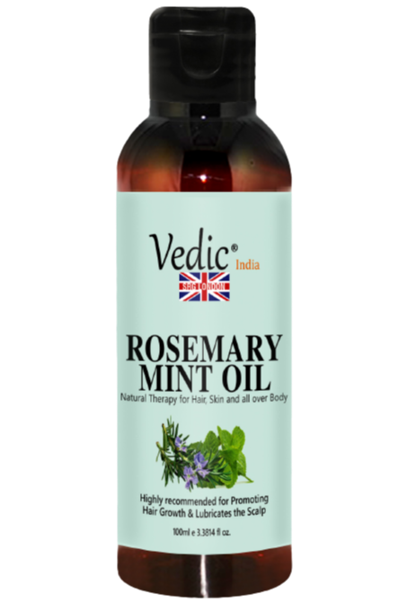 SRG's Vedic India 100% Pure Rosemary oil 100ml Powered with 14+Oils  [Diluted, Ready to Use]