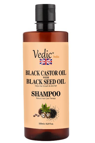 SRG's Vedic India Black Castor Oil with Black Seed Oil Shampoo 500ml